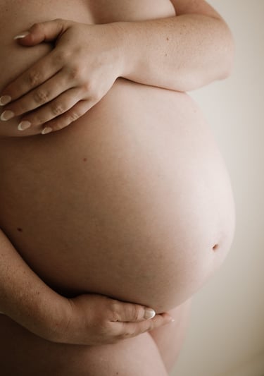 natural maternity photograph of bump close up, Adelaide Hills