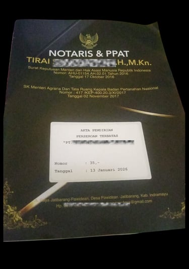 contoh akta pendirian perusahaan
