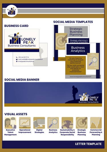 Brand Design - Business Consultants - Business Cards, Social Media Templates, Social Media banner