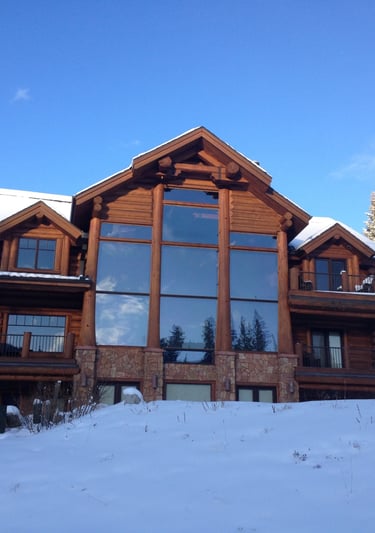 “Custom log home overlooking Winter Park Ski Area”