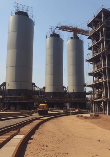 A team of workers installing electrical wiring on a construction site in Andhra Pradesh.