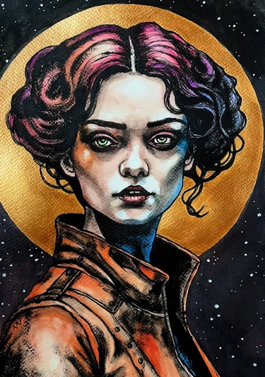 Original watercolor painting ‘Aella’ by manef