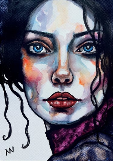 Original watercolor painting ‘Stella’ by manef