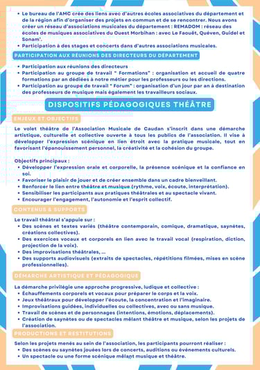 Dispositifs pédagogiques et démarche artistique des ateliers théâtre de l’AMC