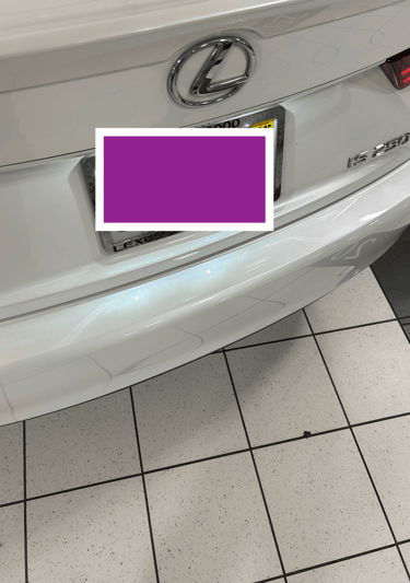 White Lexus IS with the PPF removed