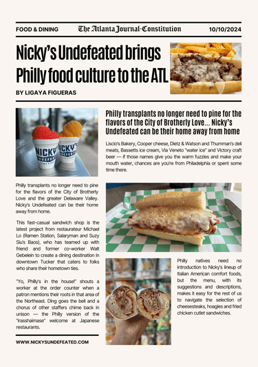 Nicky's Undefeated has Atlanta's best cheesesteak