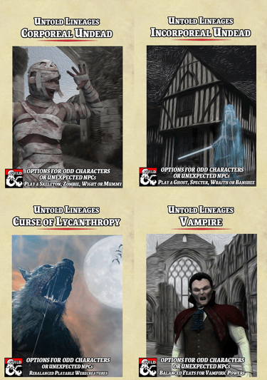 Untold Lineages Gothic Horror Races
