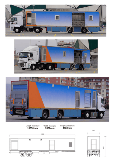 Salle d'opération pour remorque