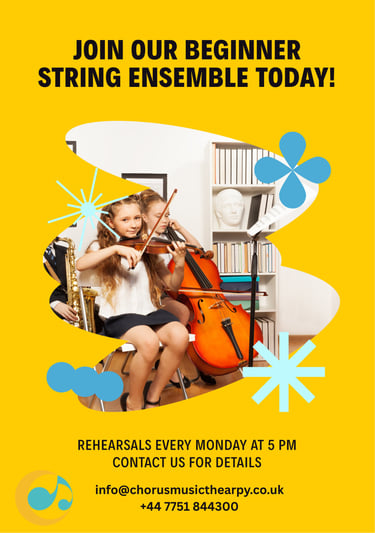 Ensemble promotion poster for beginner strings