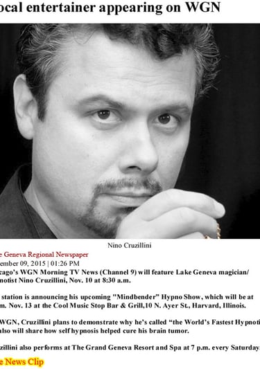 Lake Geneva Comedy Hypnotist News article