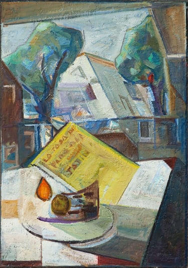 La tasa de paro, óleo premiado del artista pintor Argi Girón. Unemployment award artist still life