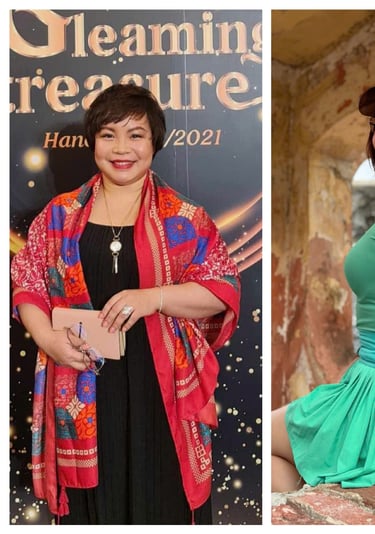 Image showing Tina before and after the transformation. She lost 16kg and lost much healthier