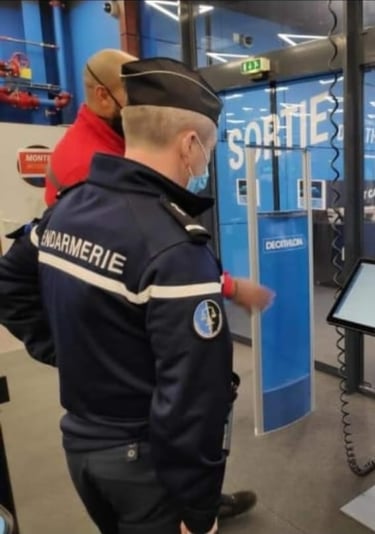 agent de sécurité soutient de la police event important