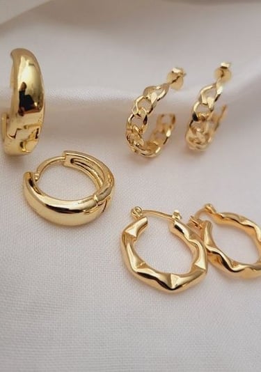 Boucles d'oreilles créoles puces d'oreilles