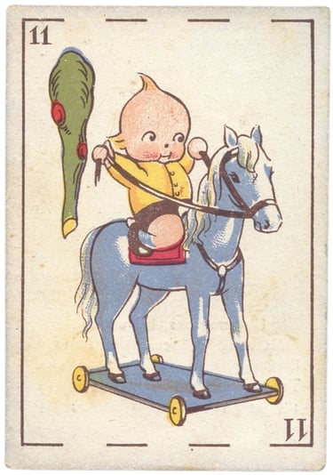1920 Baraja Fantasia Sports Basket-Ball La Sud Americana Rare Spanish basketball card 11 of Clubs Di
