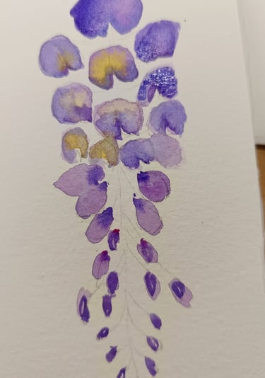 aquarelle glycine pigments en cours peinture eau