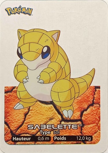 27 Sabelette Lamincards Pokémon série 1