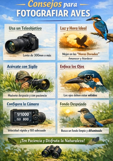 Consejos para fotografiar aves