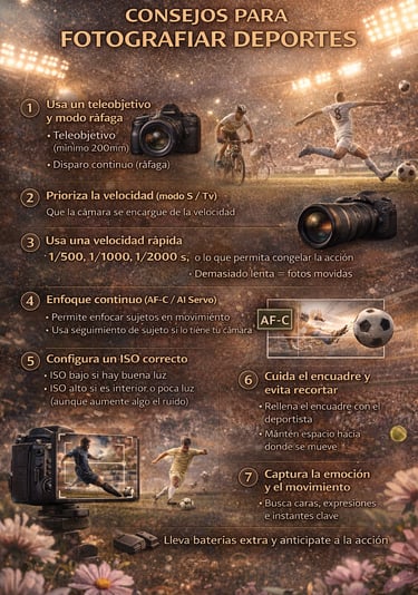 Consejos para fotografiar deportes