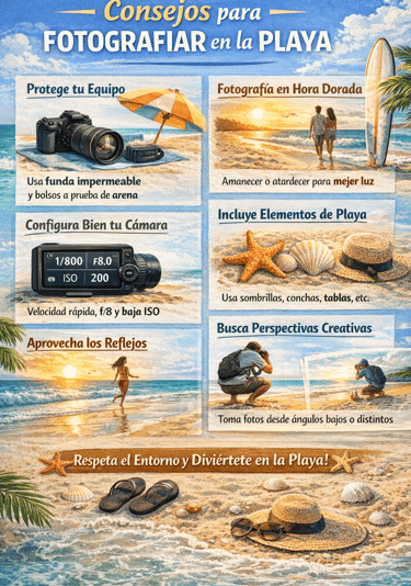 Consejos para fotografiar en la playa