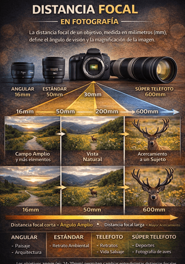 Distancia focal en fotografía