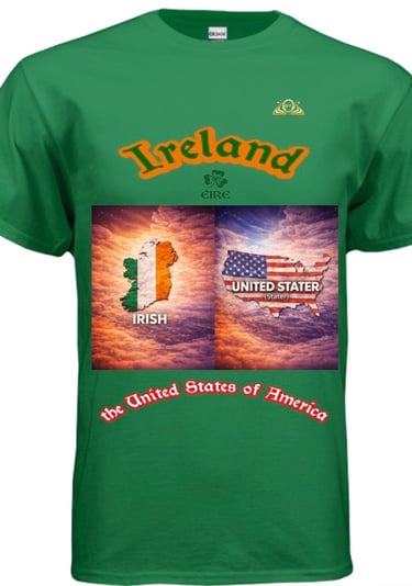 Ireland X United States. Equals Irish United Stater