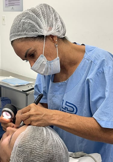 Marcação do tumor na Cirurgia Micrográfica de Mohs, Salvador/Bahia