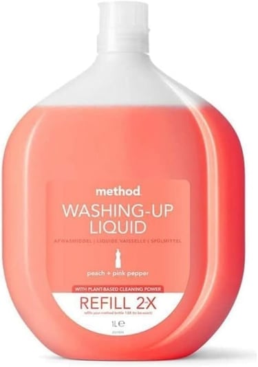 a bottle of liquid soap with a bottle of liquid