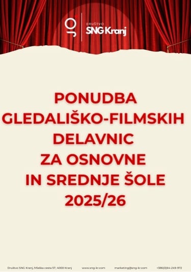 Brošura gledališko-filmskih delavnic 2025/26