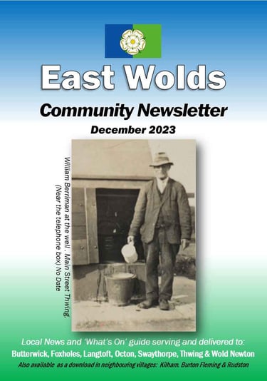 Cover of the December 2023 East Wolds Community Newsletter