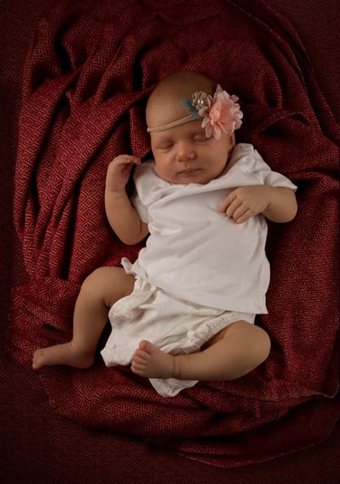 Portrait de bébé réalisé en studio à Ganges, Hérault