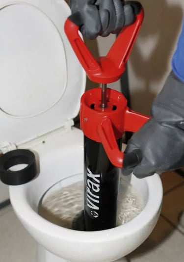 débouchage wc avec pompe virax