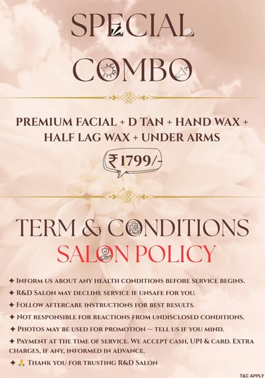 r and d bridal makeup salon skin care treatment price list gotri vadodara