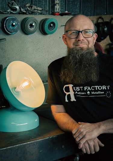 portrait de Ritchy Rust Factory artisan métallier