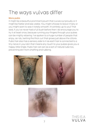 Page from This is the Vulva book about how vulvas difer