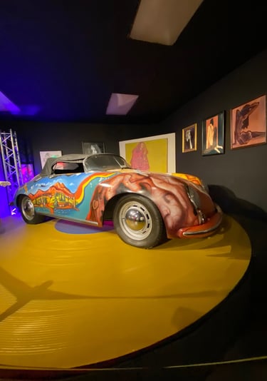 Janis Joplin Porsche in the Museum of the gulf coast