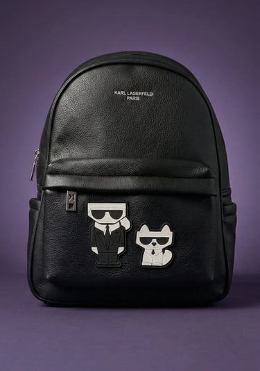 Mochila Karl Lagerfield Negra Piel Chica
