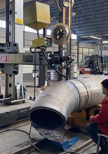 Steel pipe elbow flange welding service