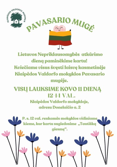 Klaipėdos Valdorfo mokyklos pavasario mugė 2026 m.