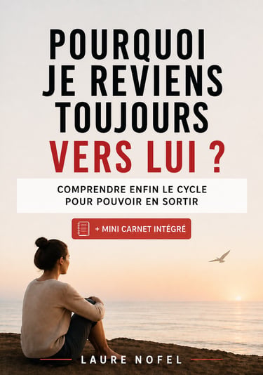 Pourquoi je reviens toujours vers lui. Livre de Laure Nofel. Sortir du cycle et mini carnet intégré
