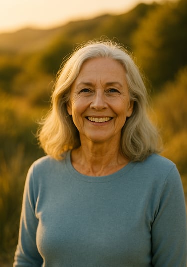 Senior vrouw geniet van een gezond en evenwichtig leven na 60 – welzijn en positieve energie