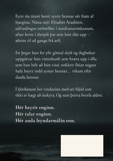 íslensk spennusaga sálfræðileg skáldsaga norrænn noir íslensk bókmenntir sálfræðileg spennubók