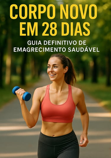 Guia prático de emagrecimento saudável em 28 dias: plano alimentar, treinos curtos, receitas brasile