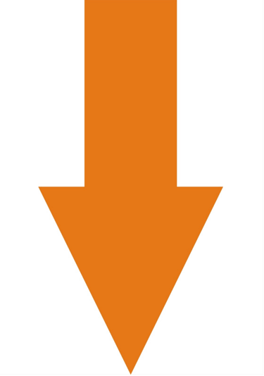 seta cor laranja para baixo