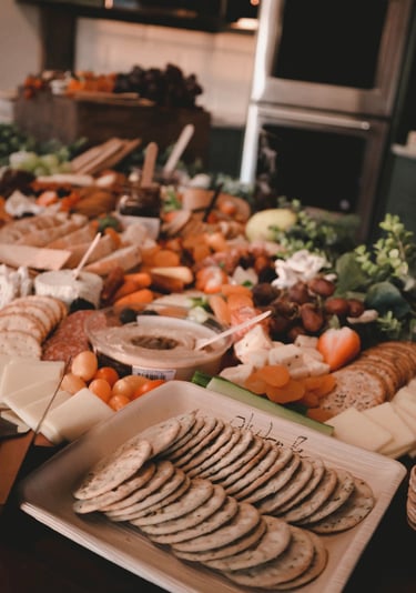food spread, photography, food photo, charcuterie, grazing table