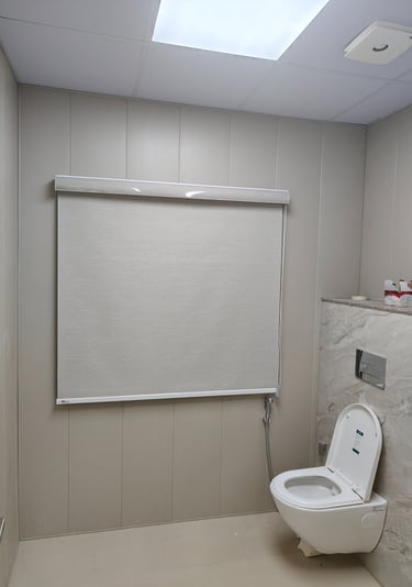 pvc panel installed design in bathroom