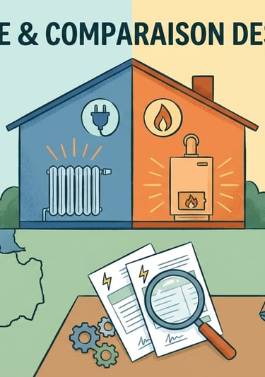 montage image électricité gaz comparaison offre duo infographie