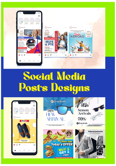a collage of social media posts about social media