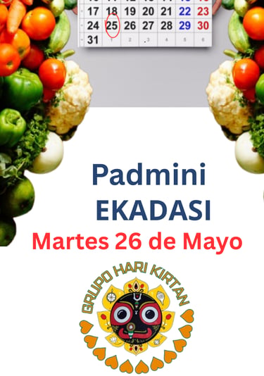 Padmini Ekadasi el 26 de Mayo. Calendario Vaishnava