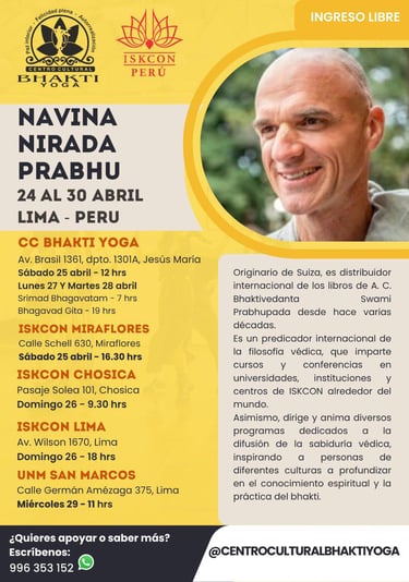 Visita de S.G. Navina Nirada das a Lima, Perú